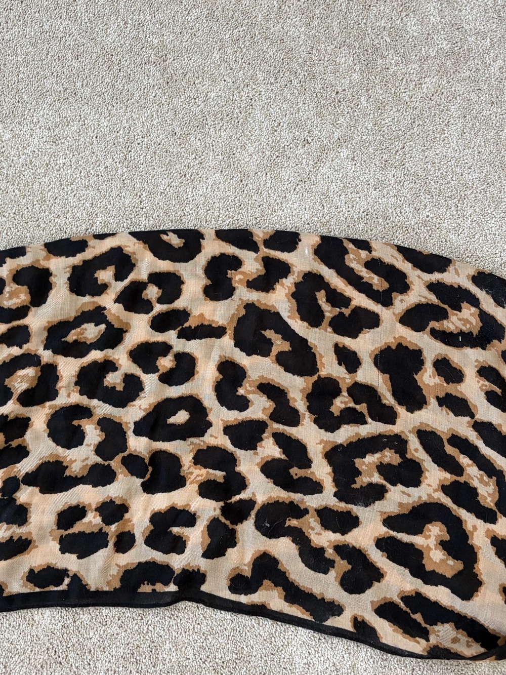 Leopard Print Decorative Throw - Black & Tan